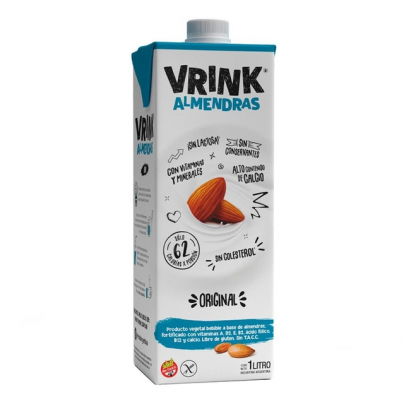 Leche de almendras sin azúcar 1litro vrink