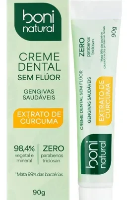 Pasta dental sin fluor vegano de curcuma y arbol de te